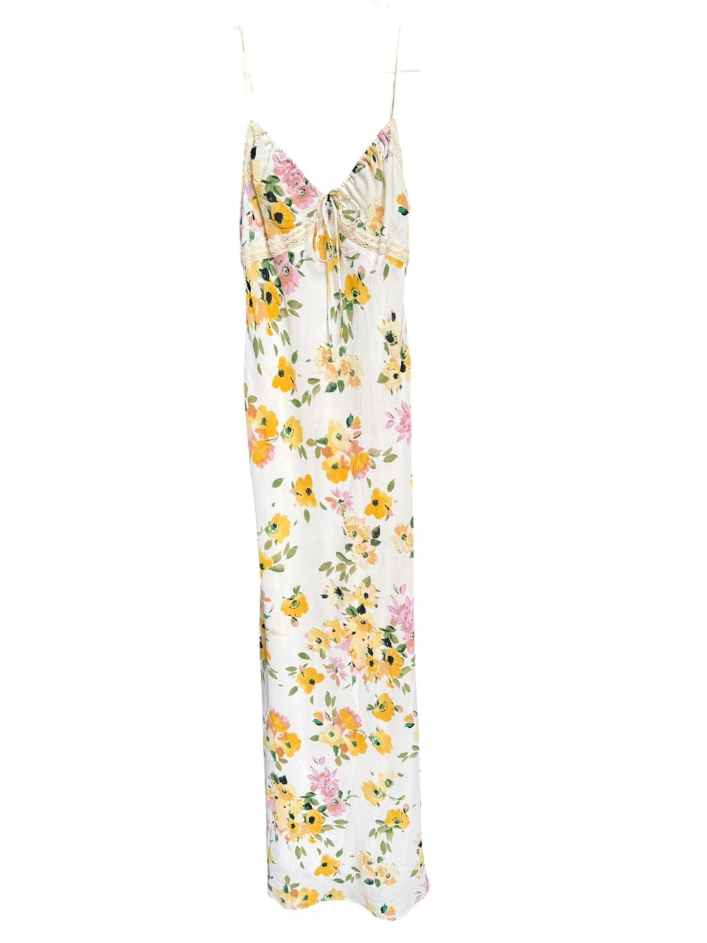Princess Polly Emily Floral Maxi Slip Dress with Zipper Feminine Sundress - Picture 2 of 7